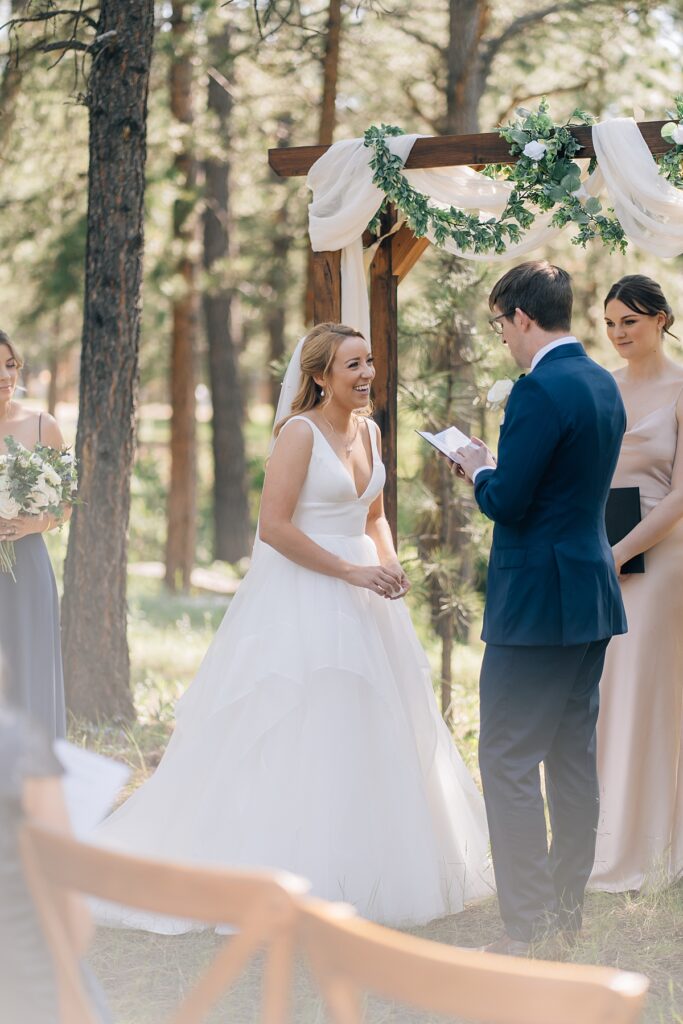 The Lodge at Cathedral Pines wedding ceremony