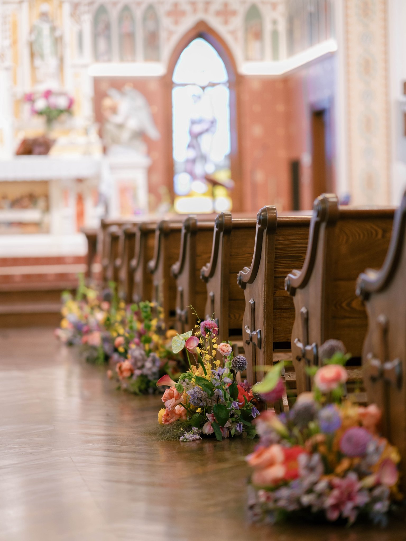 St. Mary's Catholic Church wedding ceremony Aspen