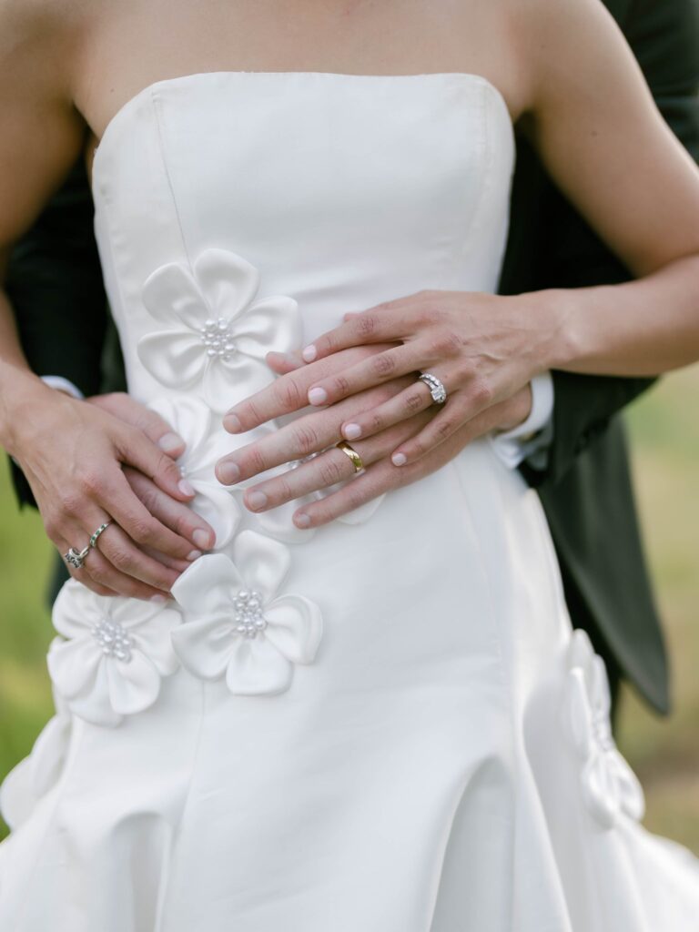 Wedding dress detail luxury Snowmass wedding