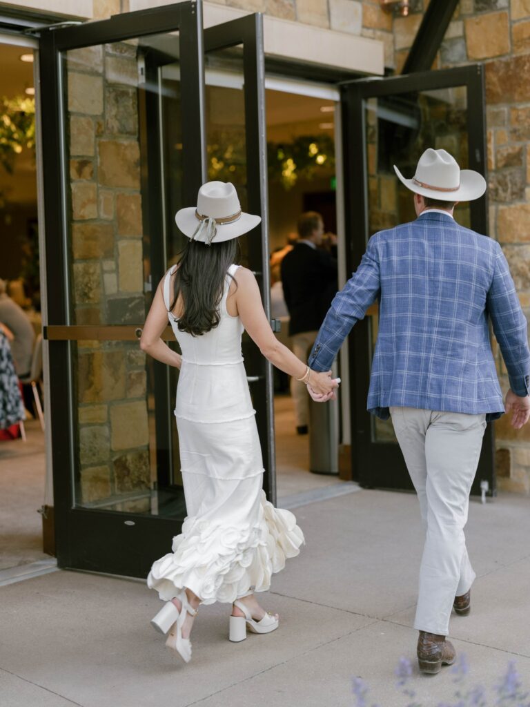 Guests gathering at luxury Snowmass welcome party