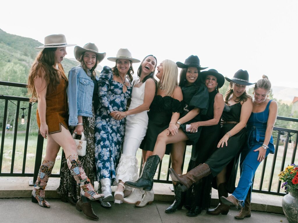 Guests gathering at luxury Snowmass welcome party