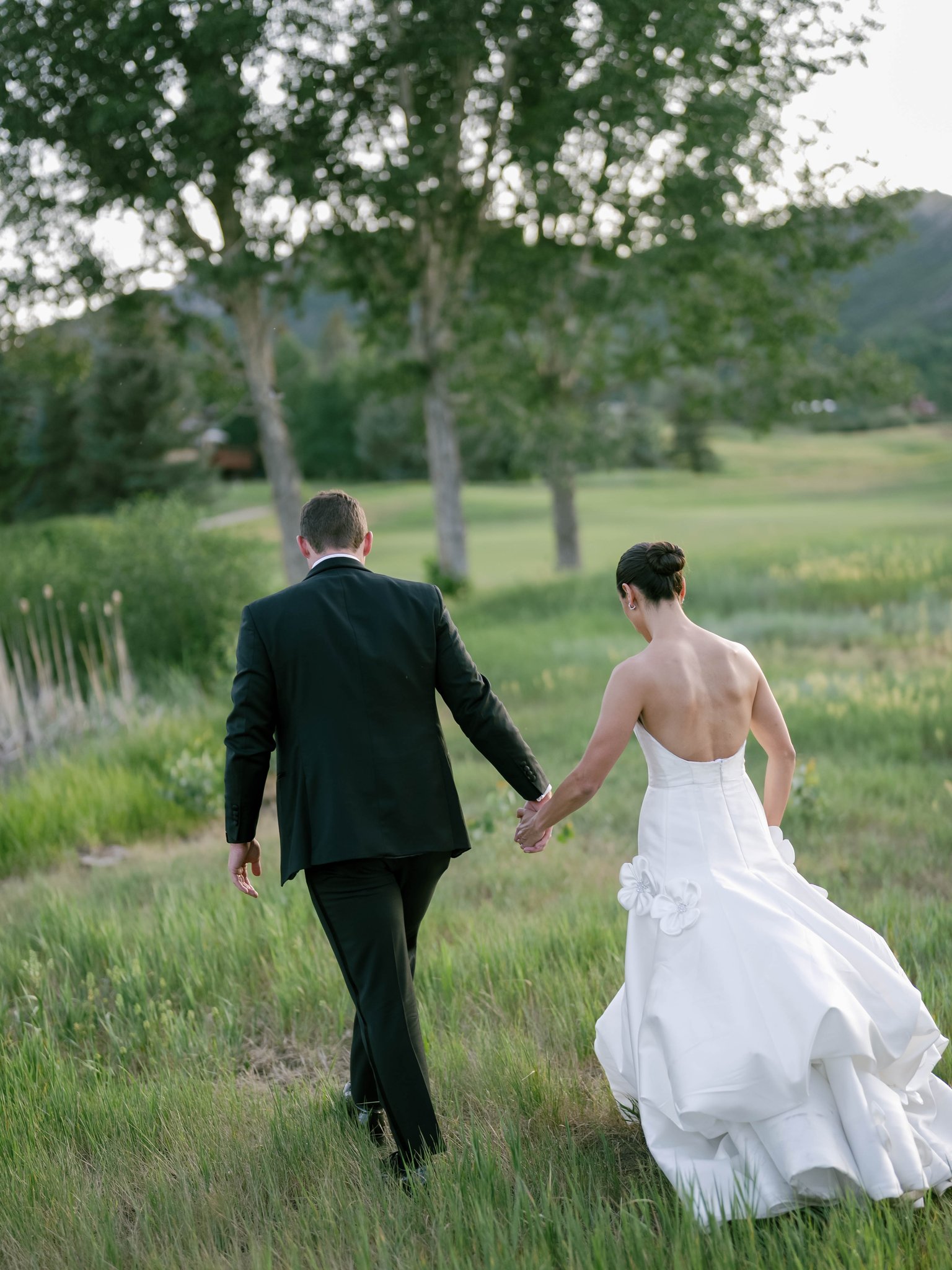 Couple in Roaring Fork Valley after Aspen wedding