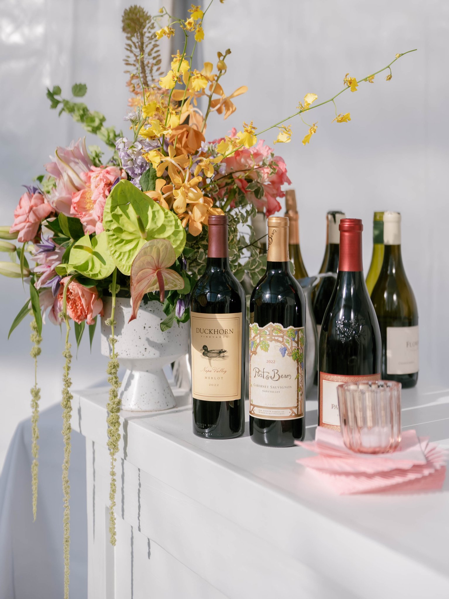 Wedding reception details at Snowmass Club