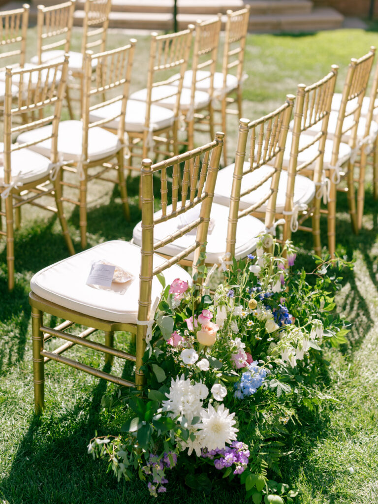 Outdoor ceremony at St Julien Redgarden Lawn