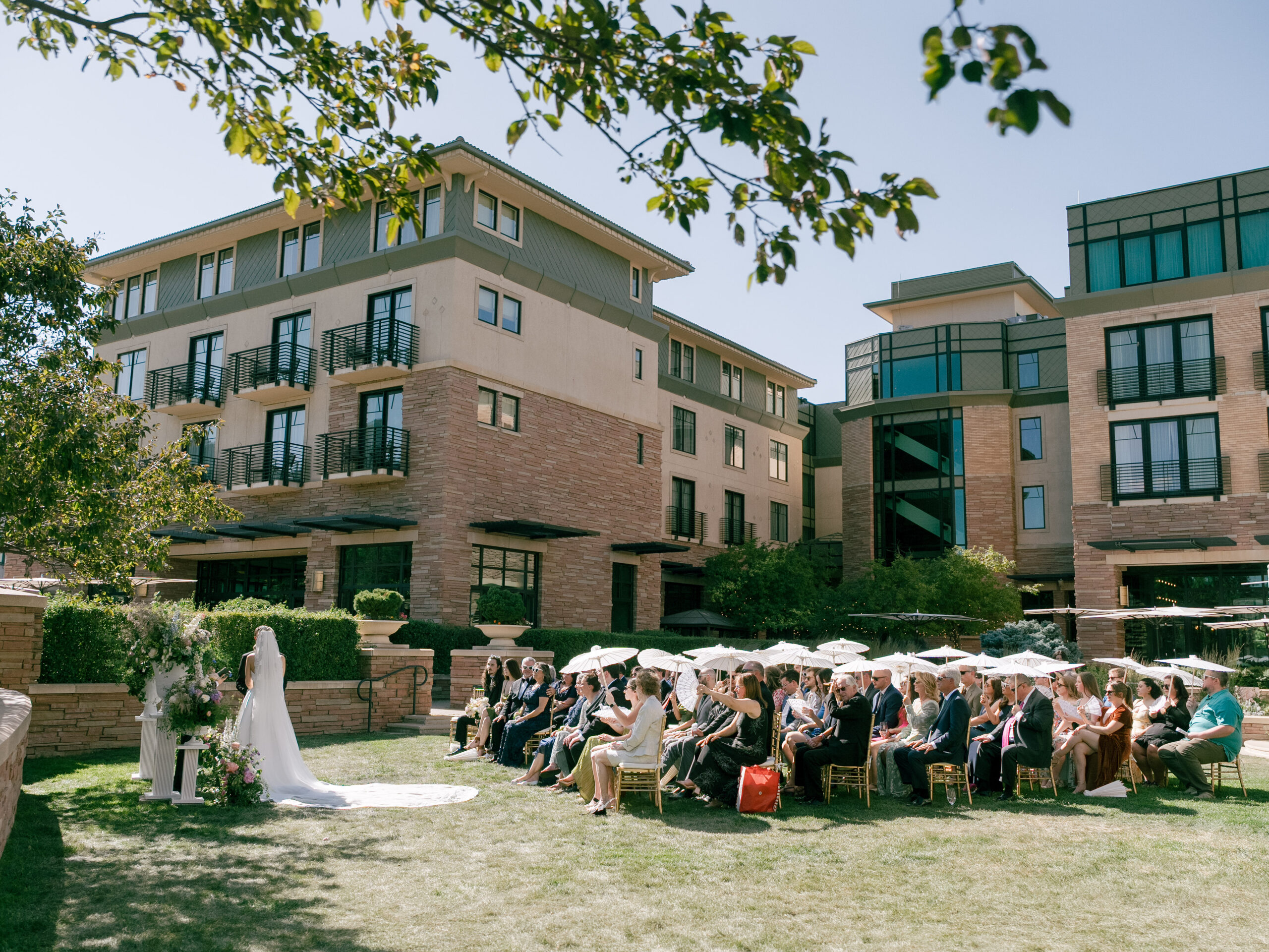 Summer wedding ceremony at St Julien
