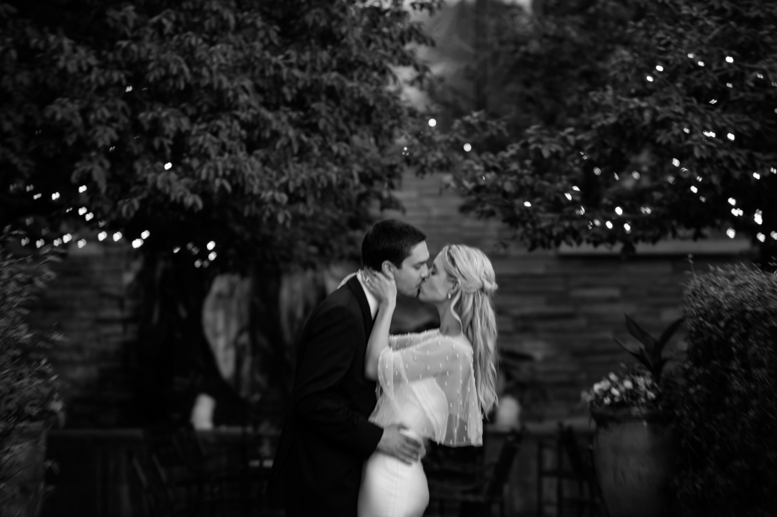 St Julien wedding gardens evening portrait