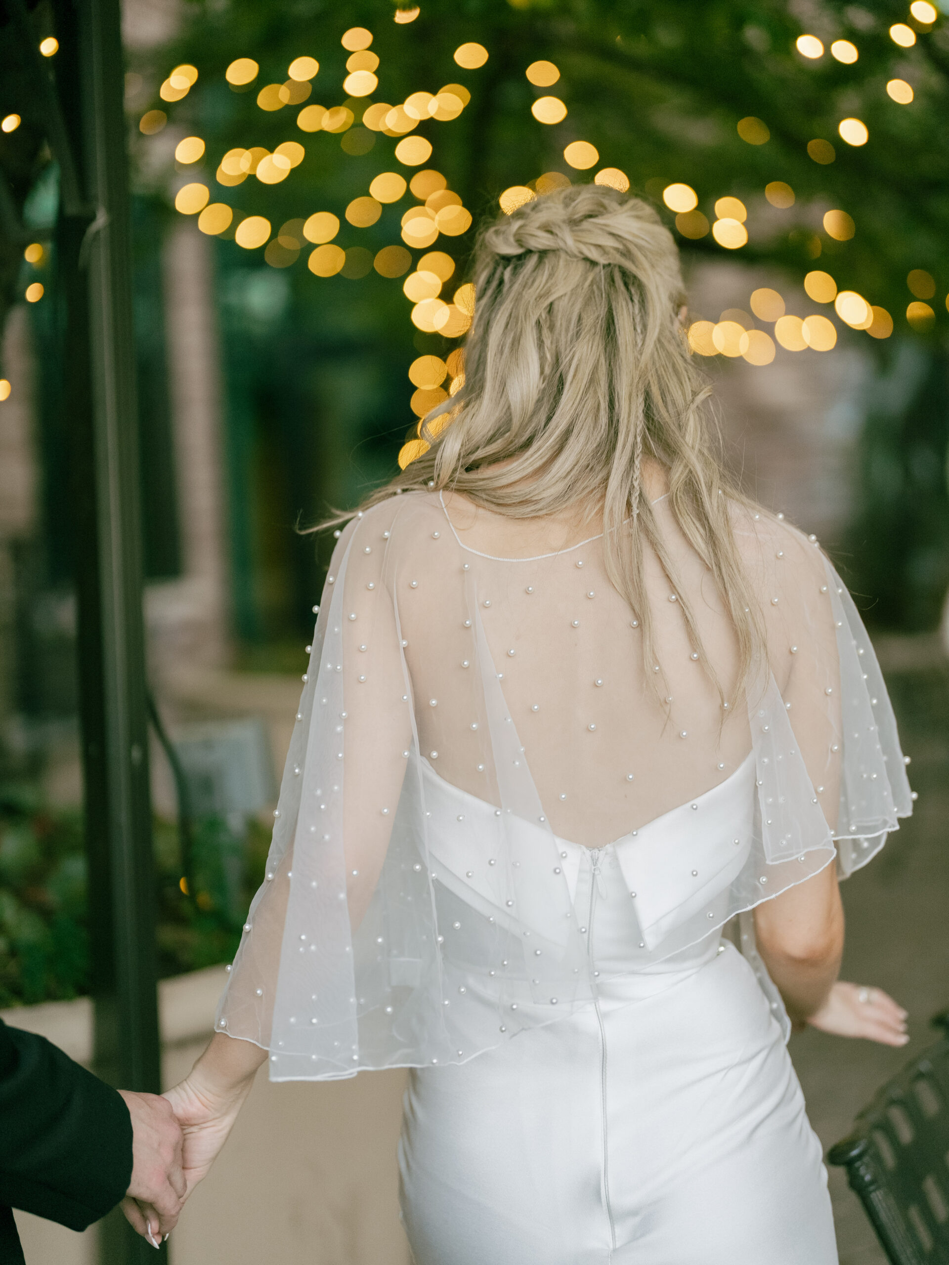 St Julien wedding gardens evening portrait