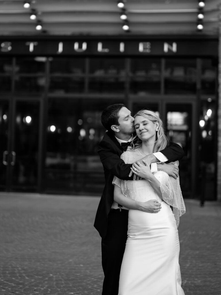 Couple sunset portrait Boulder luxury wedding

